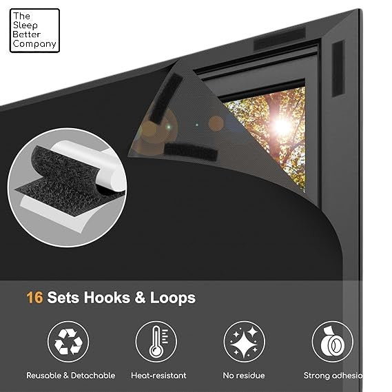 100% Blackout Cut-to-Size Velcro Curtains